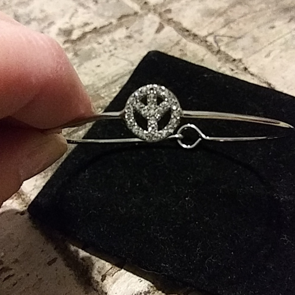 Sterling bracelet peace symbol
